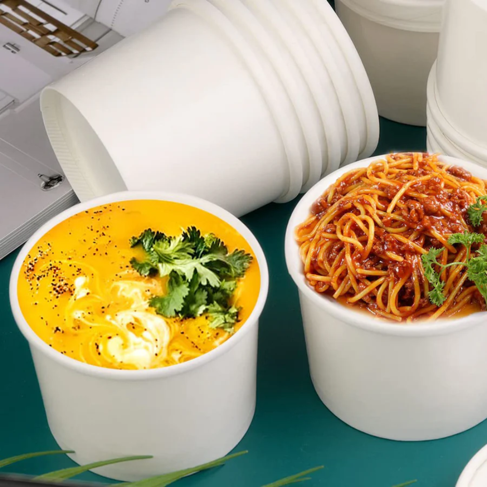 Paper Food Containers - White