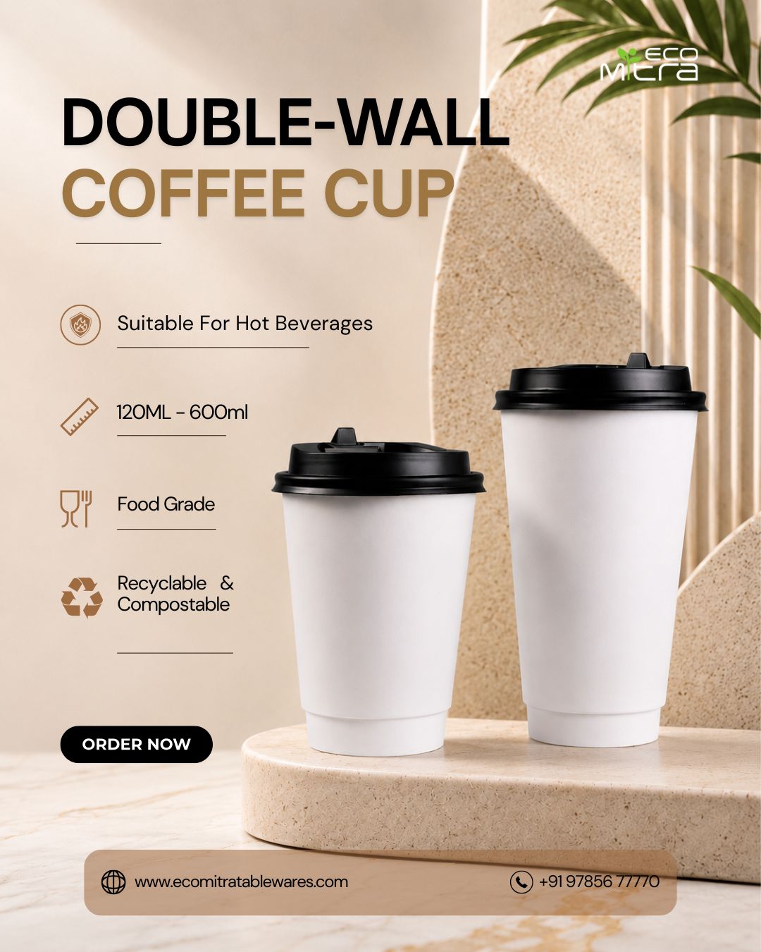 White Double Wall Paper Cup
