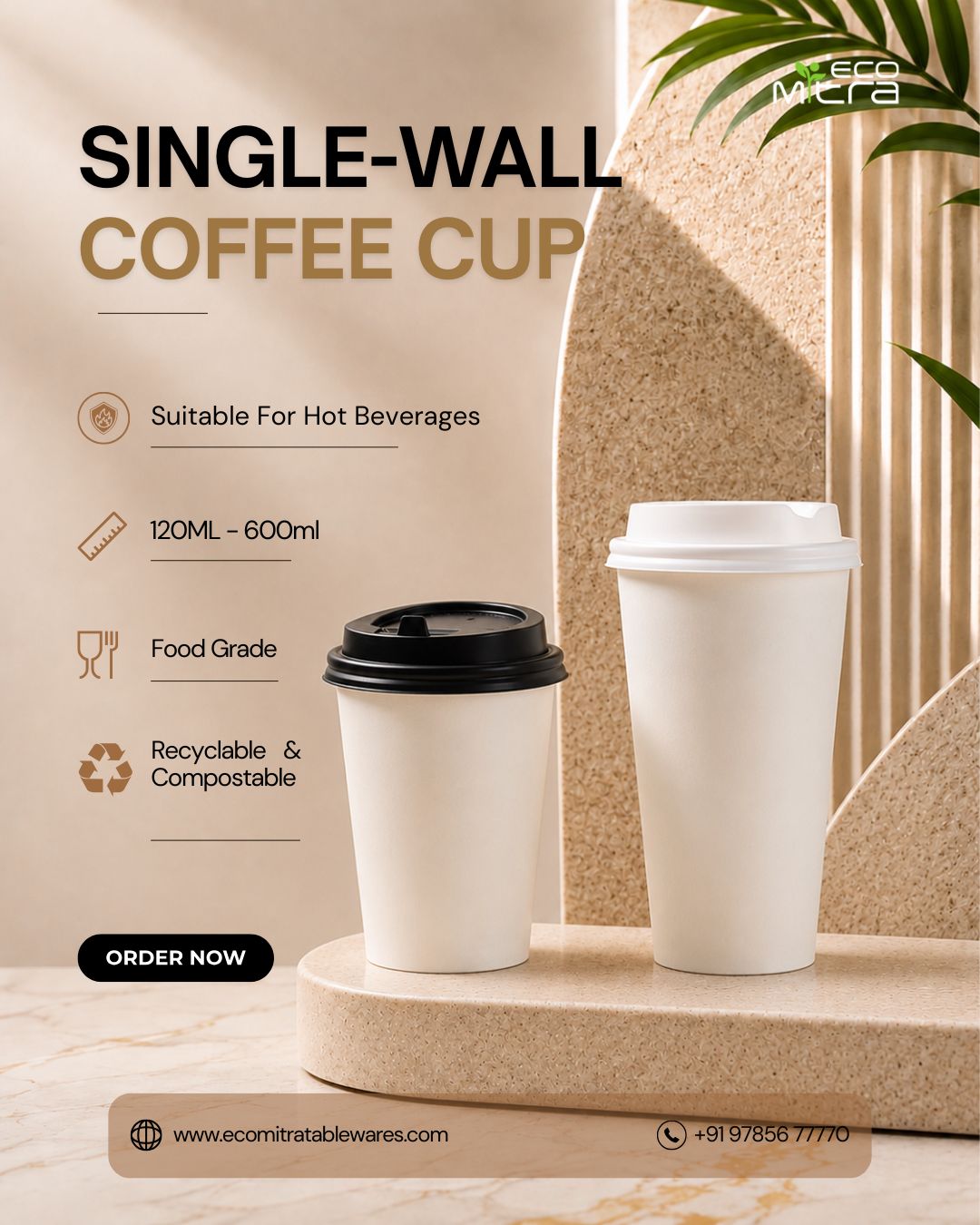 Single Wall kraft Paper Cup
