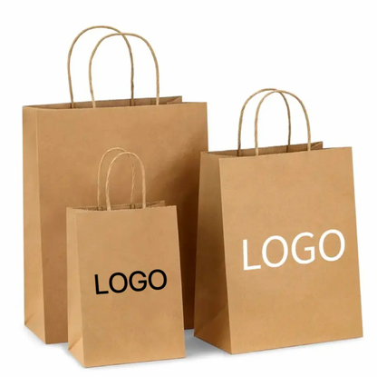 Kraft Paper Bag with Handle – Custom Printed for Restaurants, Cafes & Hotels